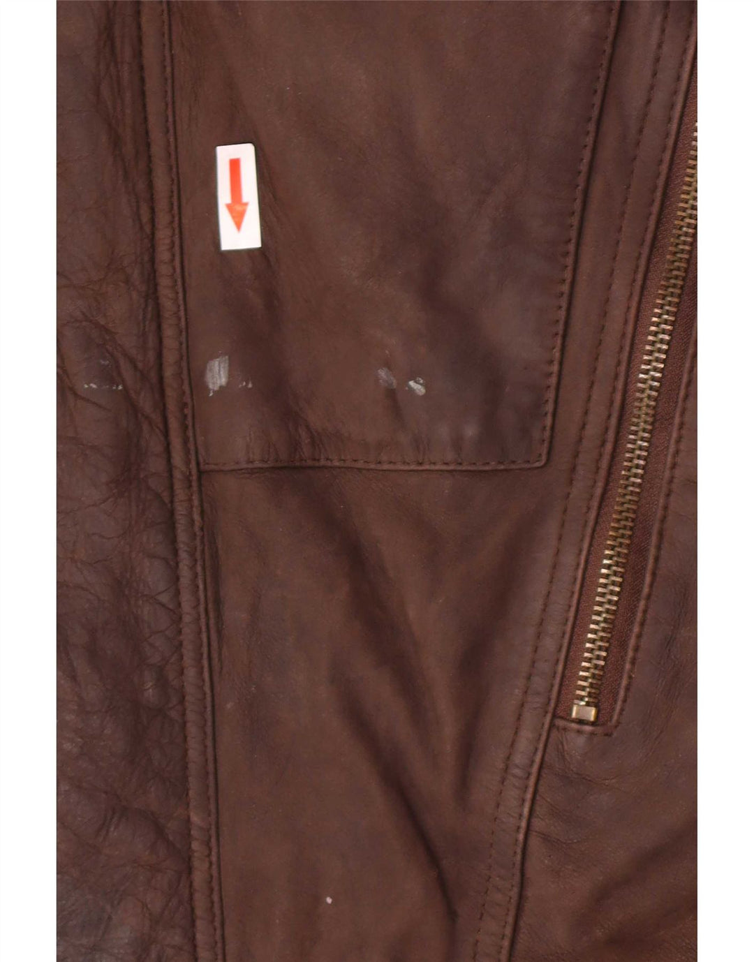 Vintage Mens Leather Jacket UK 40 Large Brown