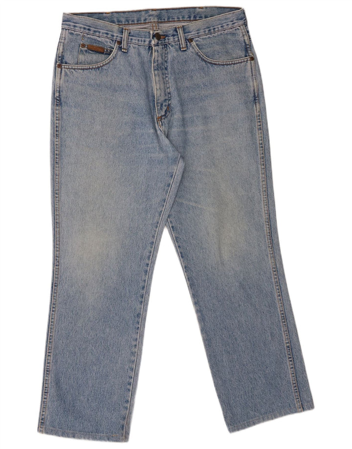 Wrangler Mens Texas Straight Jeans W35 L27 Blue Cotton