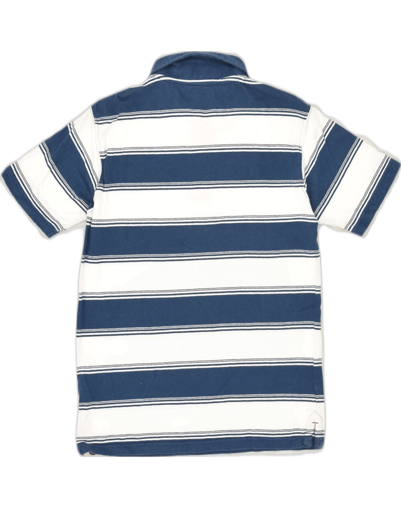 WRANGLER Boys Polo Shirt 10-11 Years Large Blue Striped Cotton | Vintage Wrangler | Thrift | Second-Hand Wrangler | Used Clothing | Messina Hembry 