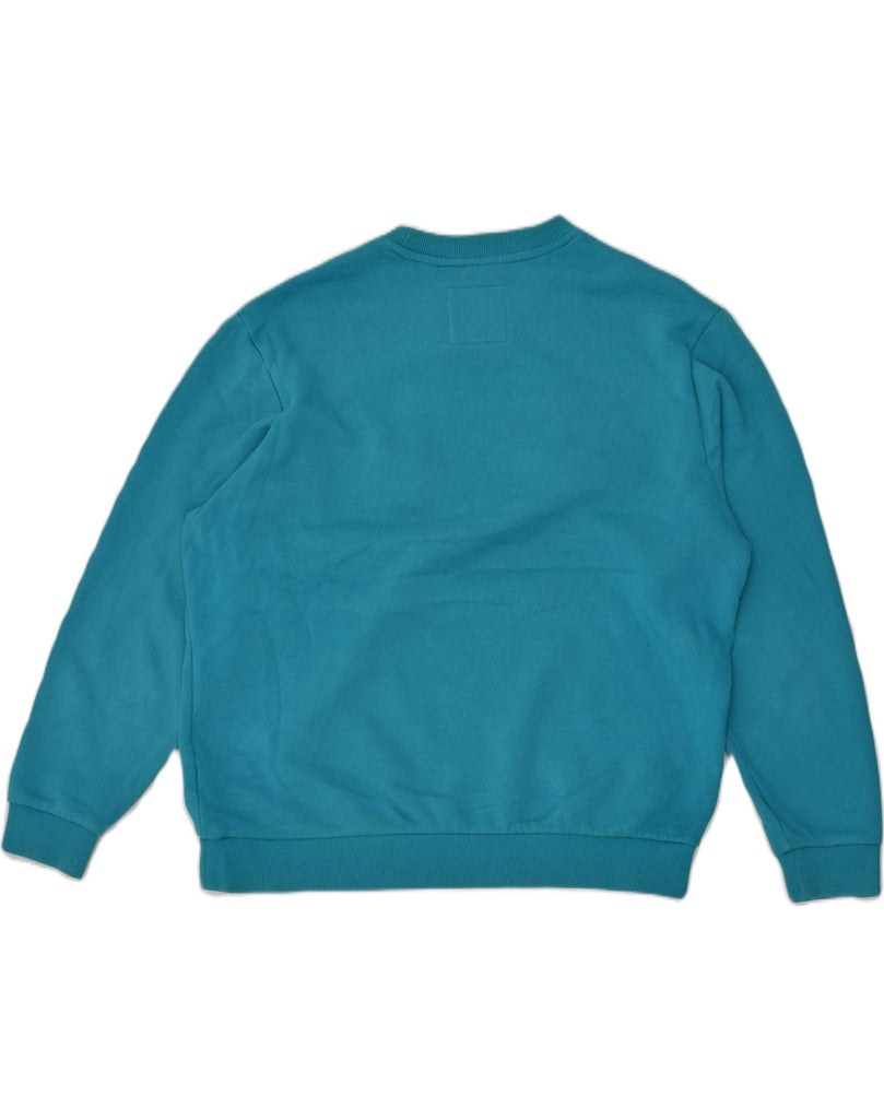 SUPERDRY Womens Graphic Sweatshirt Jumper UK 10 Small Turquoise Cotton | Vintage Superdry | Thrift | Second-Hand Superdry | Used Clothing | Messina Hembry 