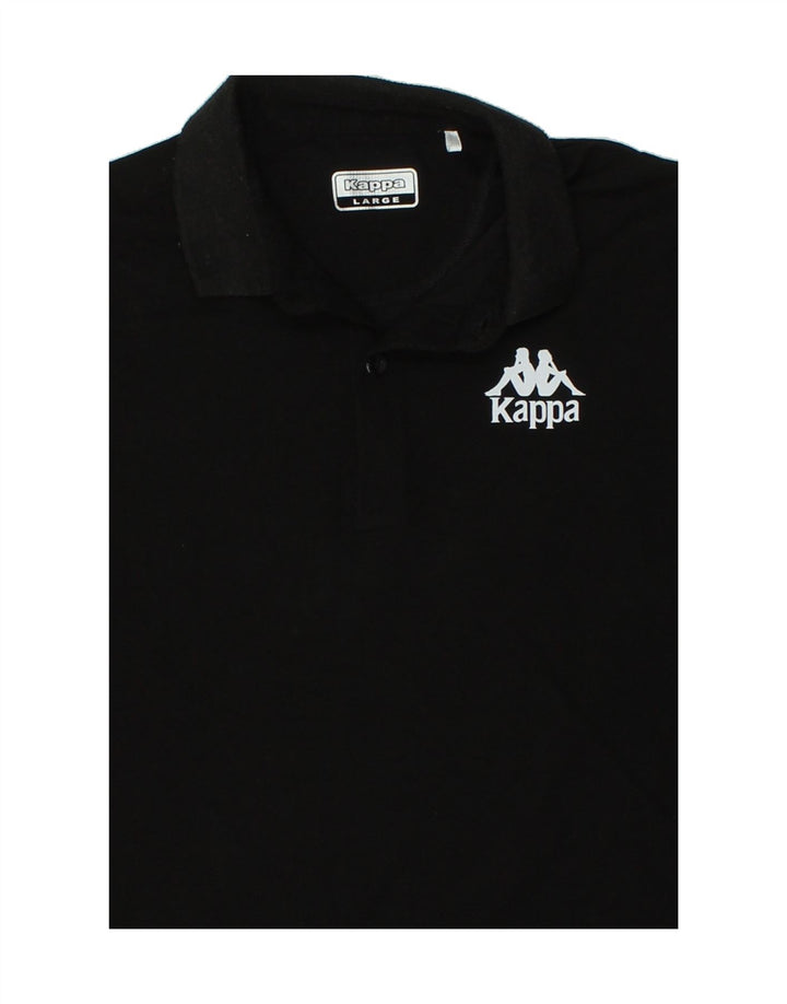 KAPPA Mens Polo Shirt Large Black Vintage Kappa and Second-Hand Kappa from Messina Hembry 