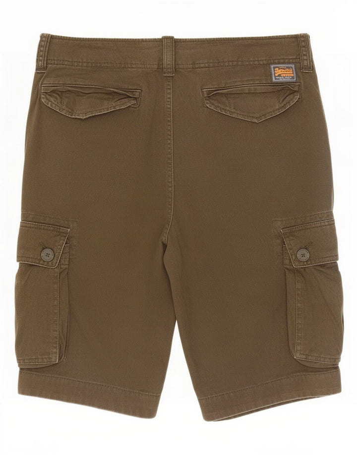 Superdry Mens Cargo Shorts Small W31 Khaki Cotton