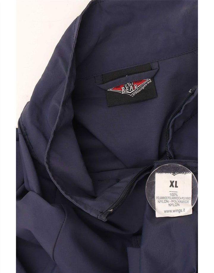Bear Mens Tracksuit Top Jacket XL Navy Blue Polyamide
