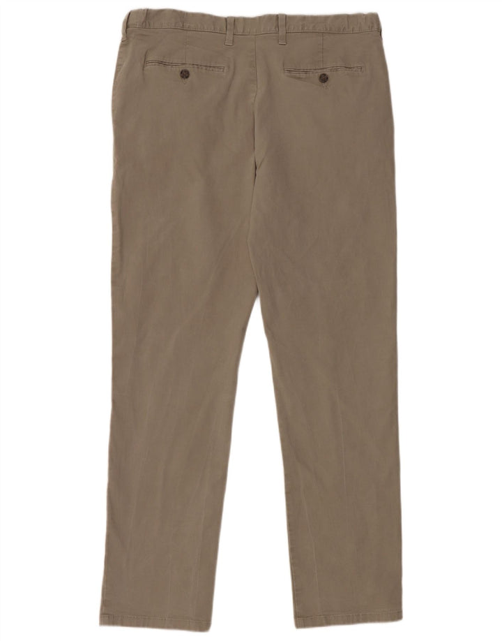 Marks & Spencer Mens Regular Chino Trousers W38 L33 Grey Cotton