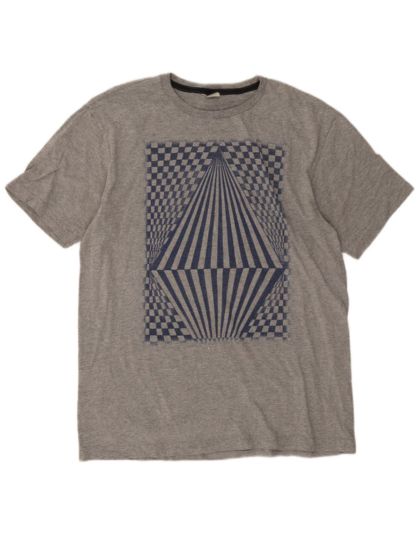 Volcom Mens Graphic T-Shirt Top Large Grey