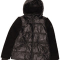 Michael Kors Womens Hooded Padded Jacket UK 14 Medium Black Nylon