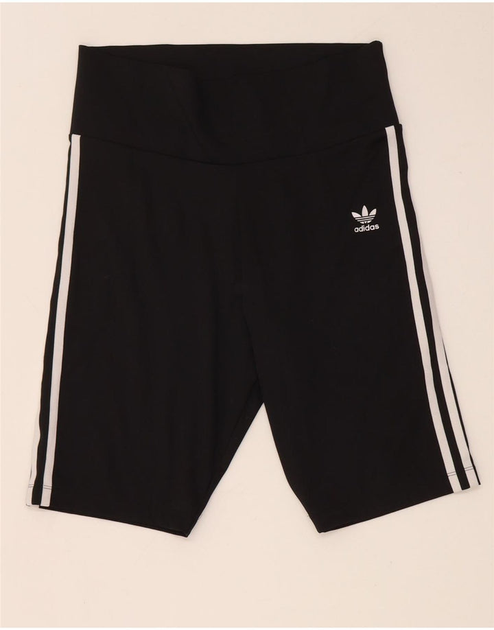 Adidas Womens Sport Shorts UK 14 Large Black Polyester
