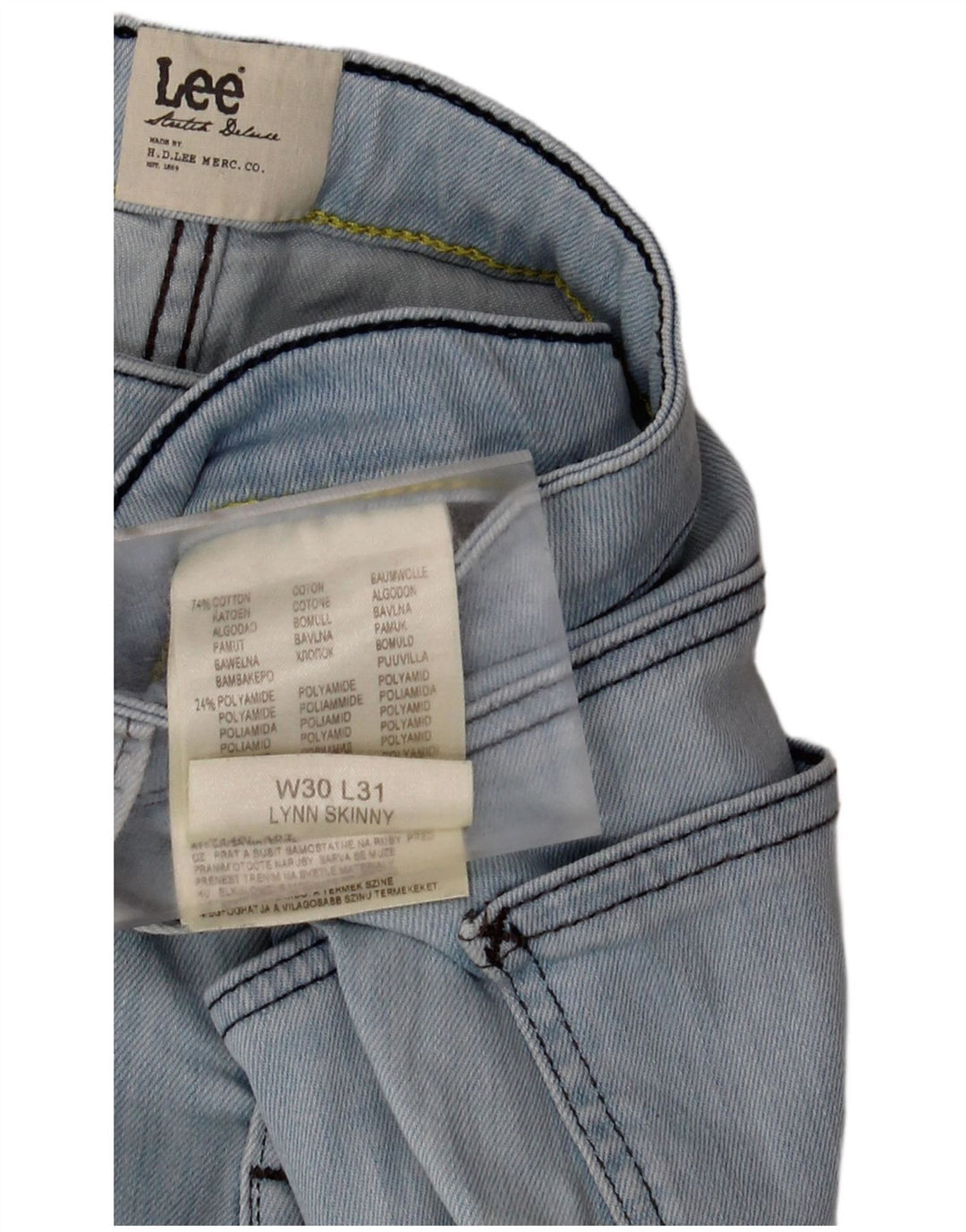 LEE Womens Lynn Skinny Jeans W30 L31  Blue Cotton