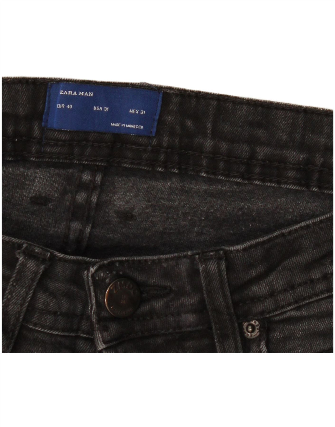 Zara Mens Slim Jeans EU 40 Medium W31 L30 Black