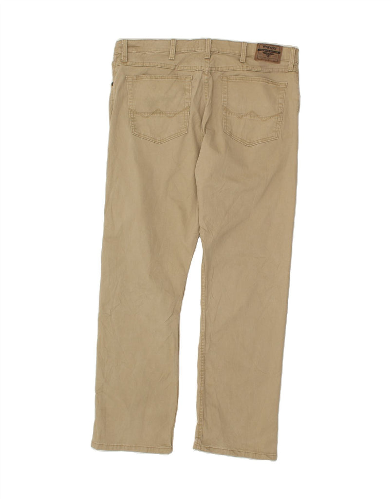 WRANGLER Mens Straight Casual Trousers W38 L30 Beige Cotton | Vintage Wrangler | Thrift | Second-Hand Wrangler | Used Clothing | Messina Hembry 