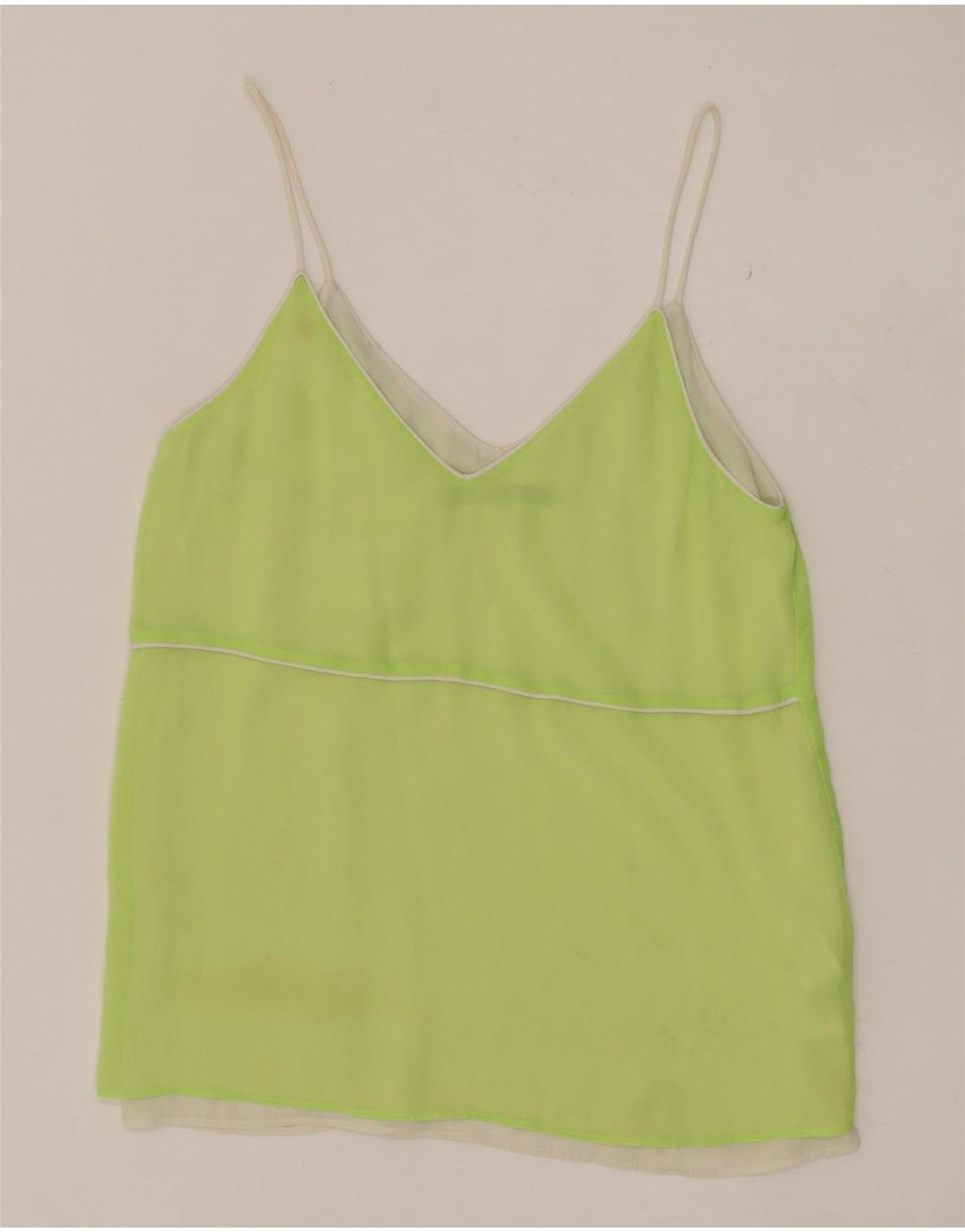Zara Womens Cami Top UK 10 Small Green Polyester