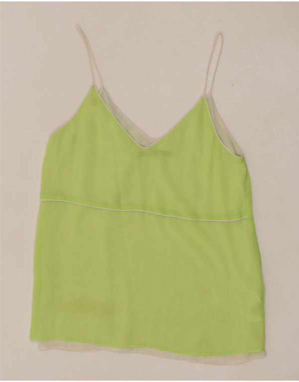 Zara Womens Cami Top UK 10 Small Green Polyester
