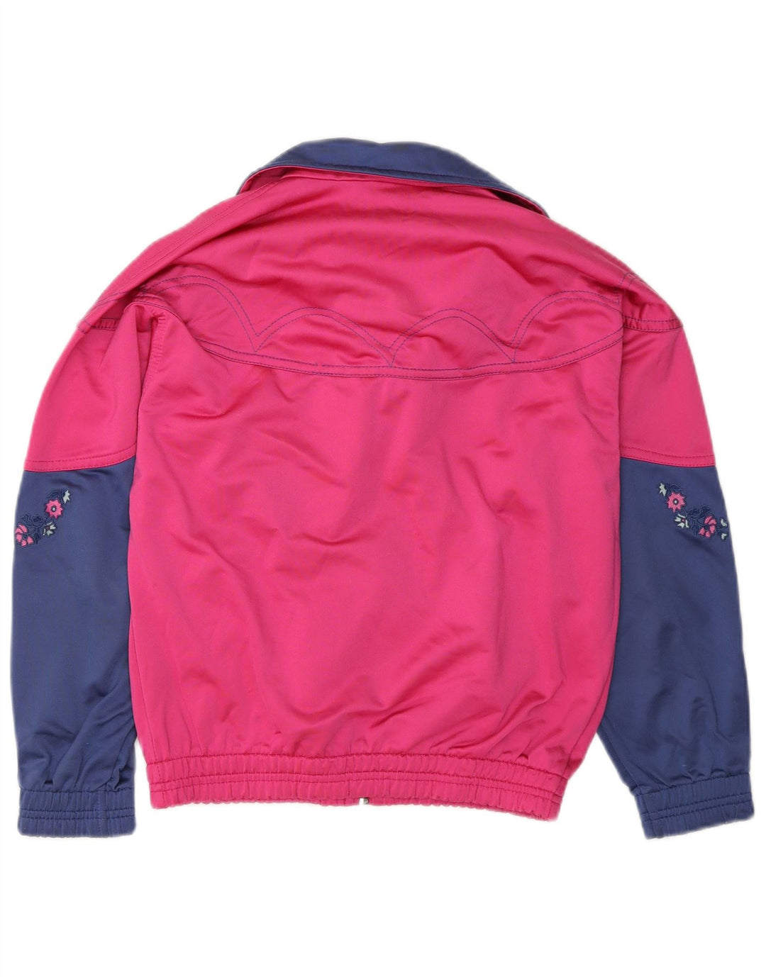 Diadora Womens Tracksuit Top Jacket UK 28 Small Pink Colourblock Polyester