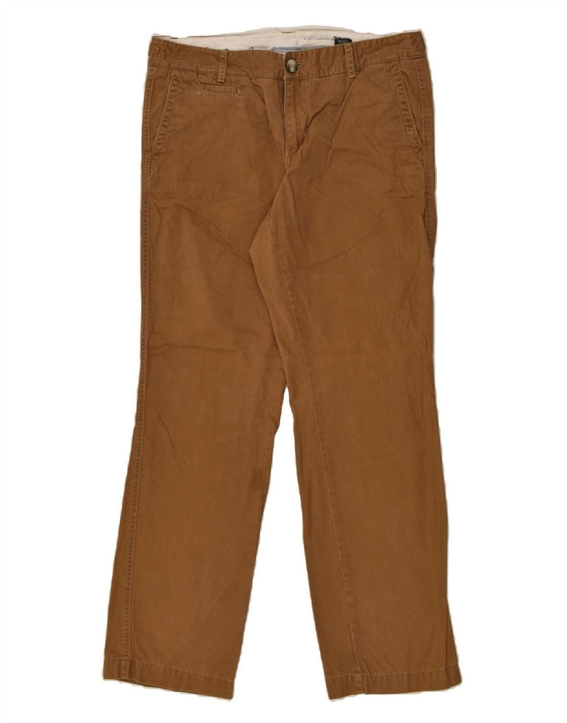 EDDIE BAUER Womens Straight Chino Trousers US 12 Large W36 L31 Brown | Vintage Eddie Bauer | Thrift | Second-Hand Eddie Bauer | Used Clothing | Messina Hembry 