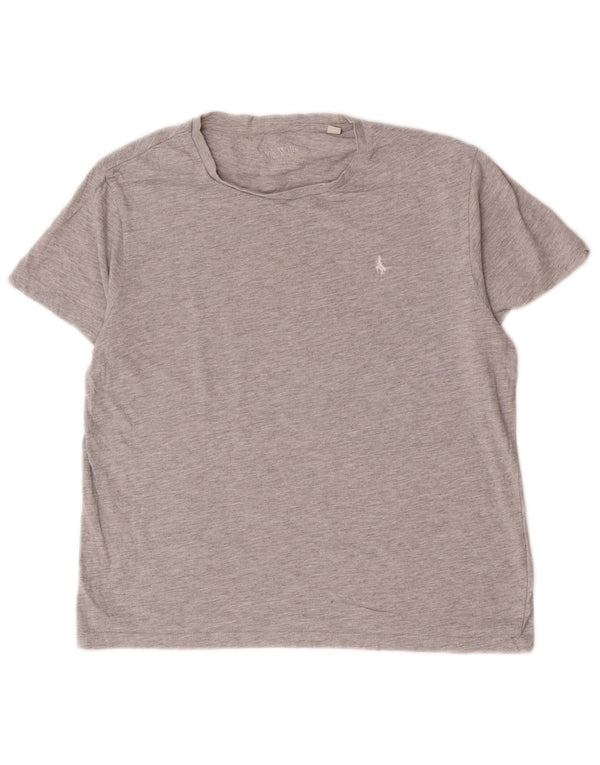 Jack Wills Womens Oversized T-Shirt Top UK 10 Small Grey Cotton