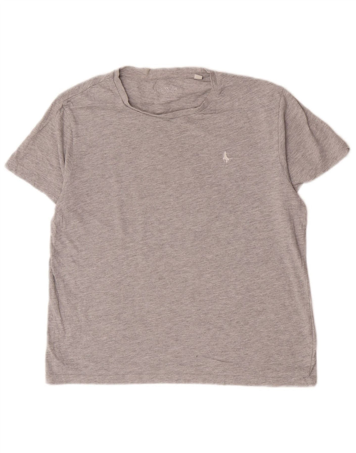 Jack Wills Womens Oversized T-Shirt Top UK 10 Small Grey Cotton
