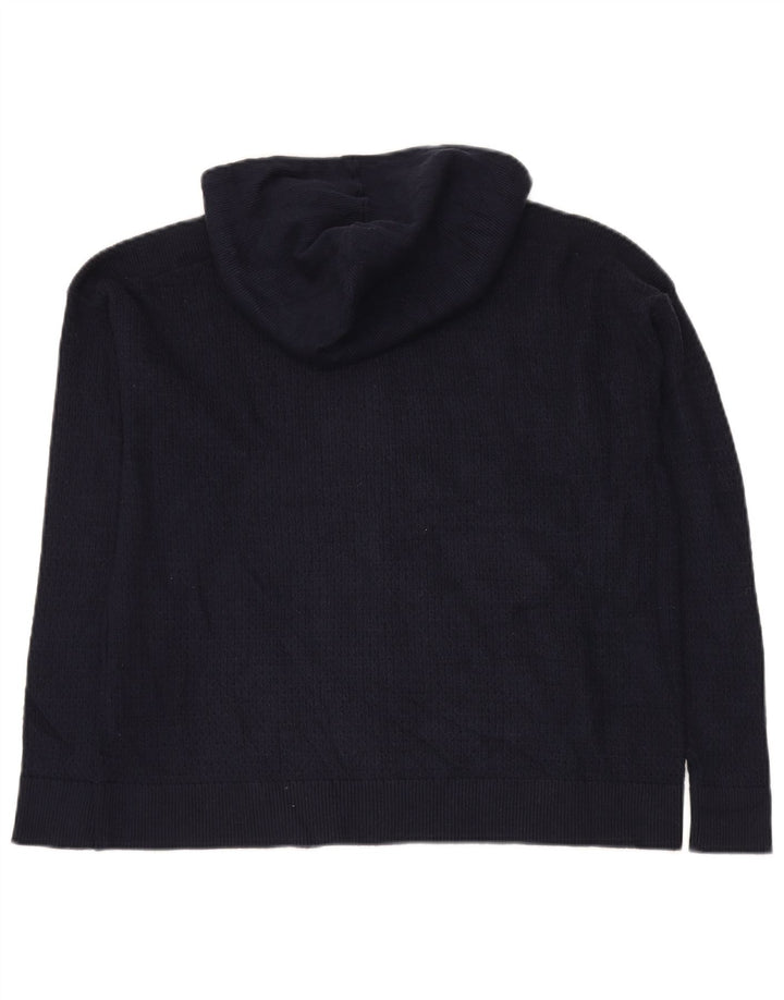 MARKS & SPENCER Womens Loose Fit Cardigan Sweater UK 14 Medium Navy Blue