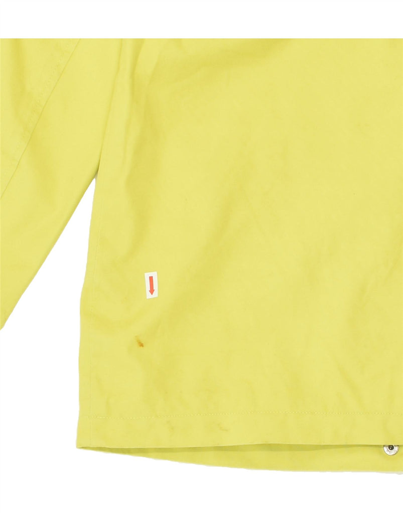 JOULES Womens Hooded Waterproof Jacket UK 12 Medium Yellow Cotton | Vintage Joules | Thrift | Second-Hand Joules | Used Clothing | Messina Hembry 