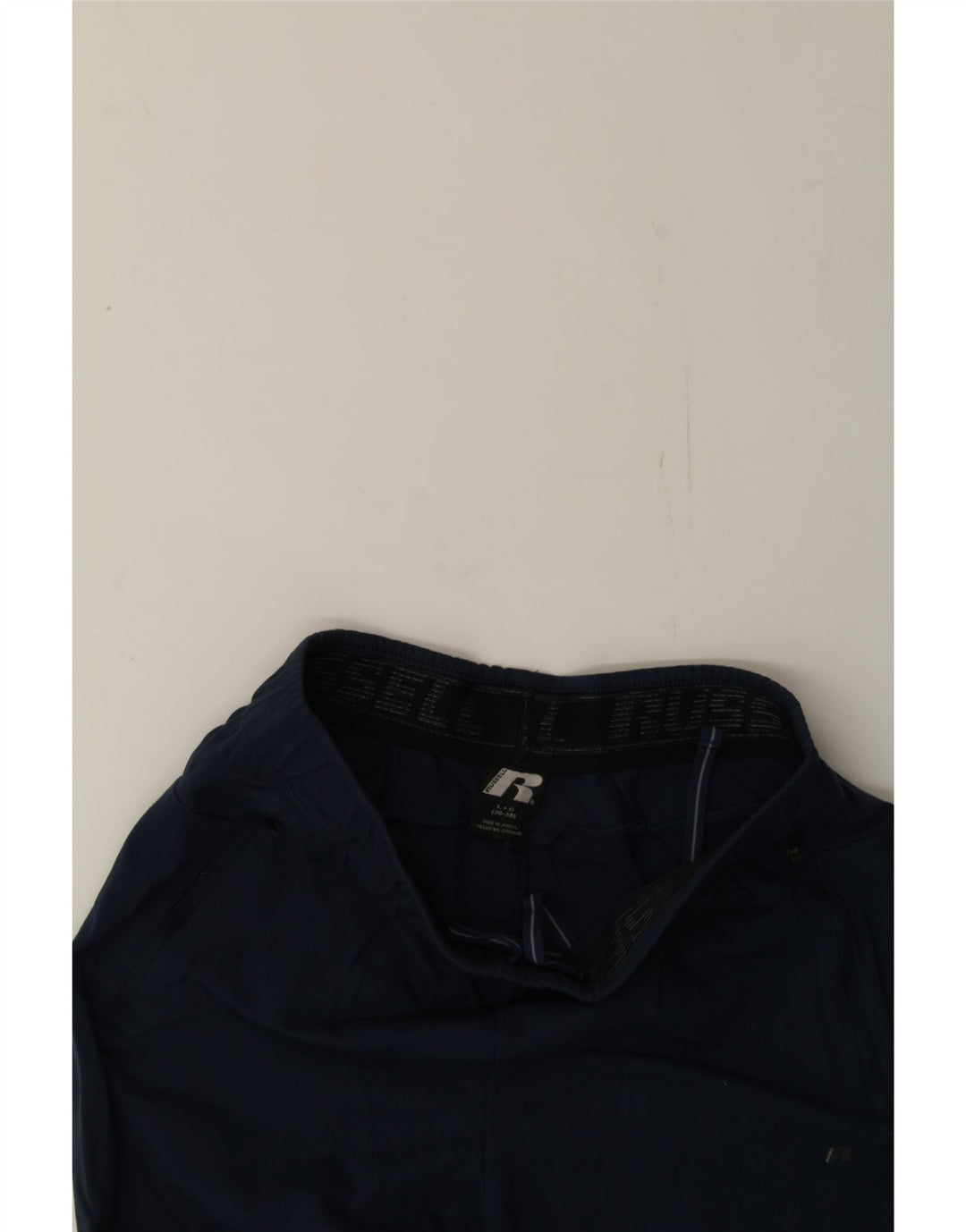 RUSSELL ATHLETIC Mens Tracksuit Trousers Large  Navy Blue Rayon Vintage Russell Athletic and Second-Hand Russell Athletic from Messina Hembry 
