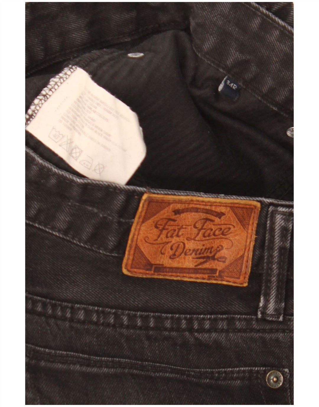 Fat Face Womens Slim Jeans W34 L31 Black Cotton