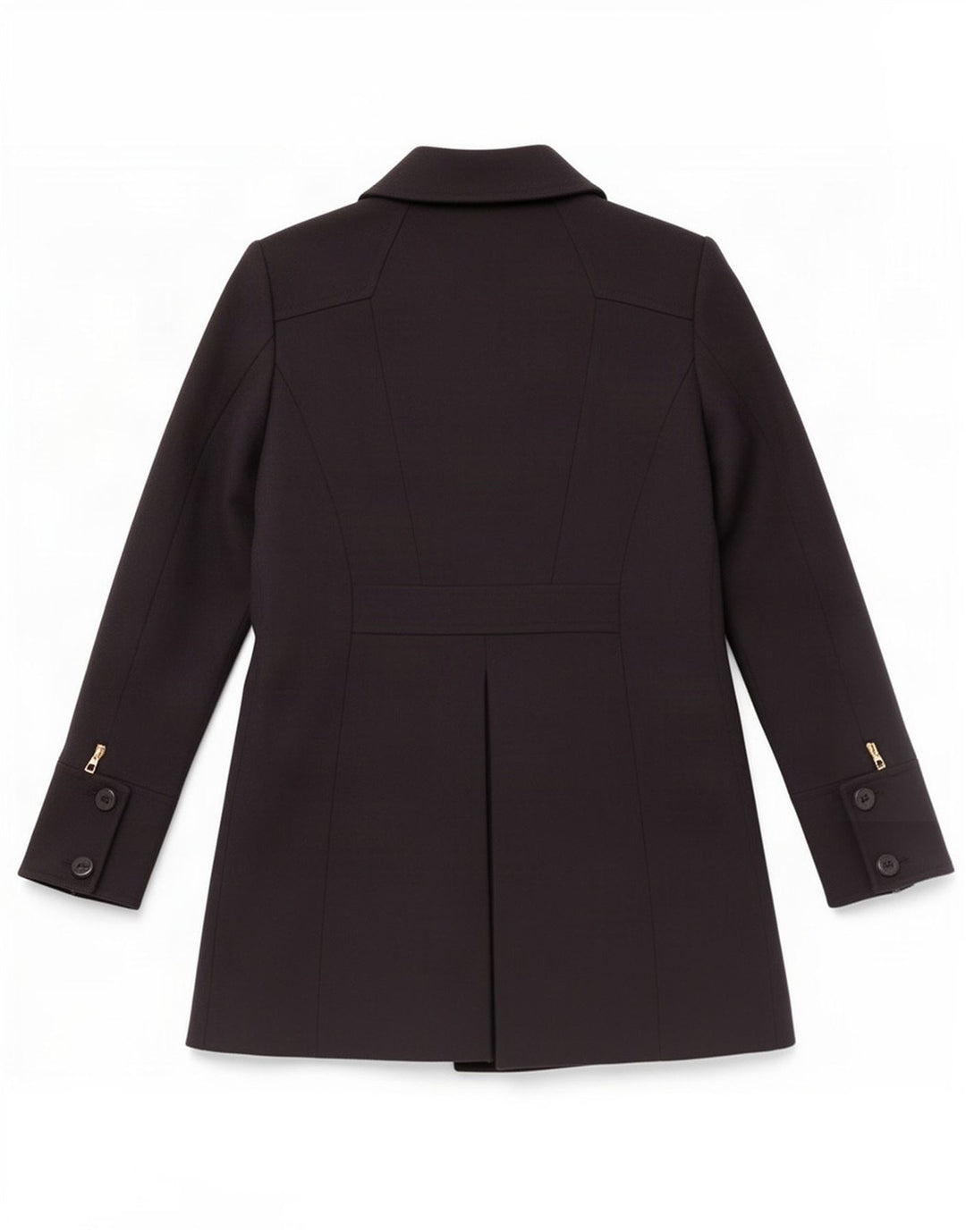 Reiss Womens Double Breasted Coat UK 12 Medium Navy Blue Polyester