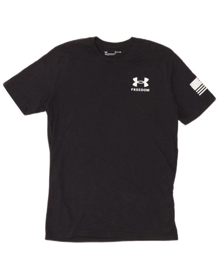Under Armour Mens Graphic T-Shirt Top Small Black Cotton