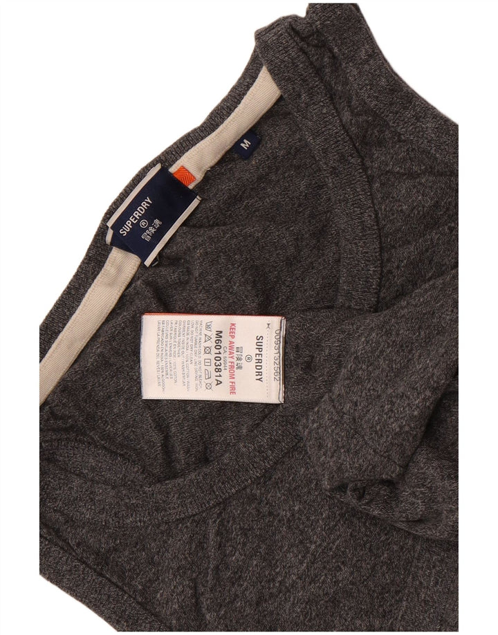 Superdry Mens Slim Vest Top Medium Grey Flecked Cotton