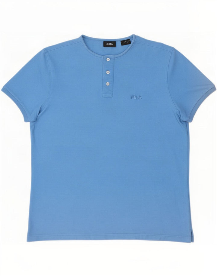 Fila Mens T-Shirt Top Large Blue
