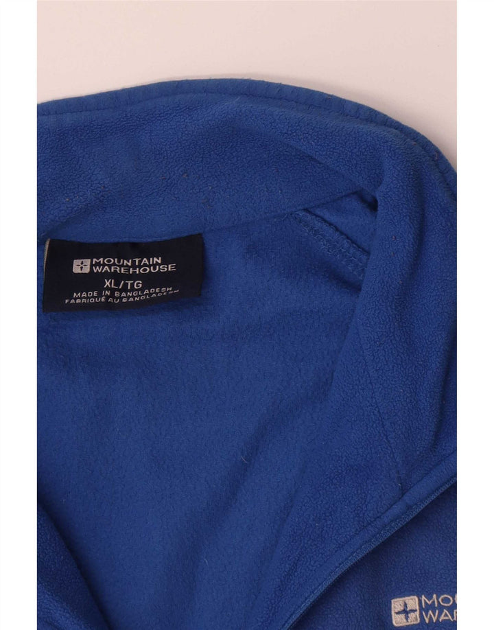Mountain Warehouse Mens Zip Neck Fleece Jumper XL Blue Polyester
