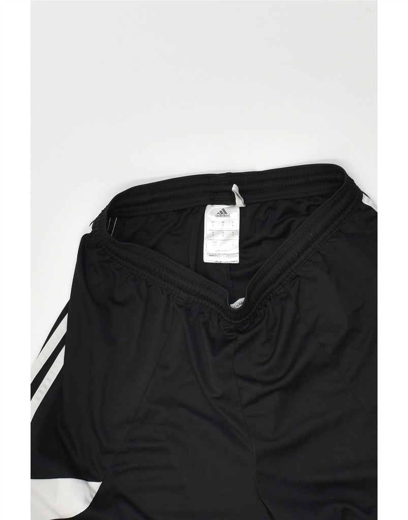 ADIDAS Womens Sport Shorts UK 10 Small Black Polyester | Vintage Adidas | Thrift | Second-Hand Adidas | Used Clothing | Messina Hembry 