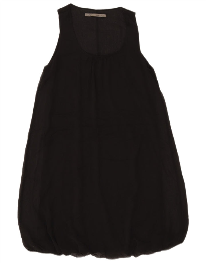 ZARA Womens Sleeveless Bubble Dress UK 14 Large Black Polyester