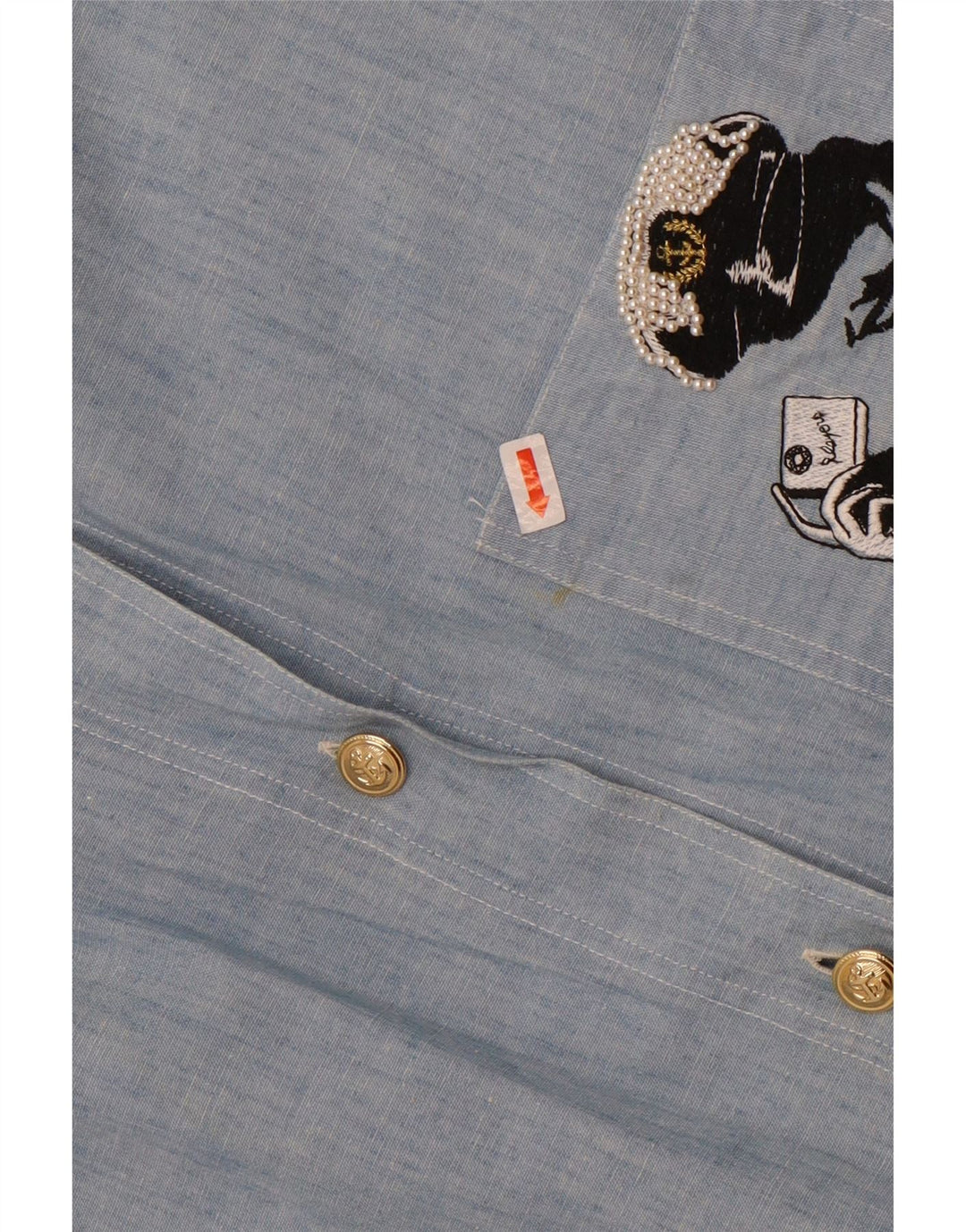 Vintage Womens Graphic Shirt UK 18 XL Blue