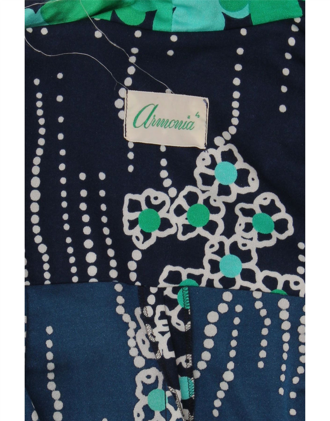 VINTAGE Womens Short Sleeves Shirt Dress UK 14 Large Navy Blue Floral