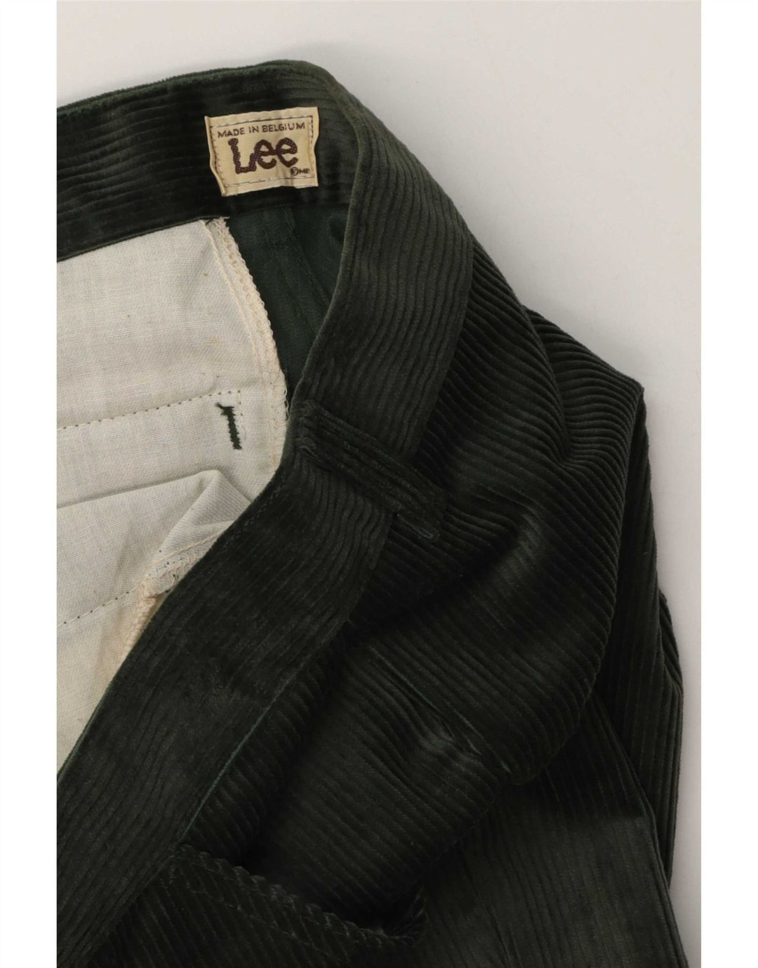 Lee Mens Straight Corduroy Trousers W30 L36 Green