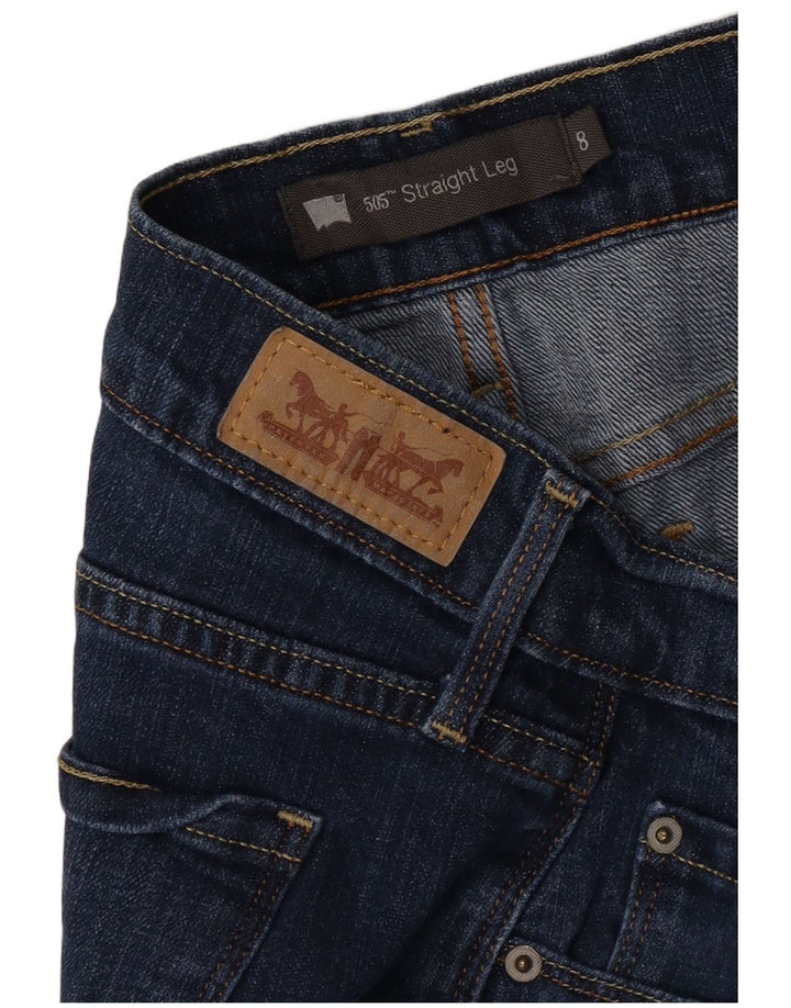 Levi's Womens 505 Straight Jeans US 8 Medium W29 L30 Blue Cotton