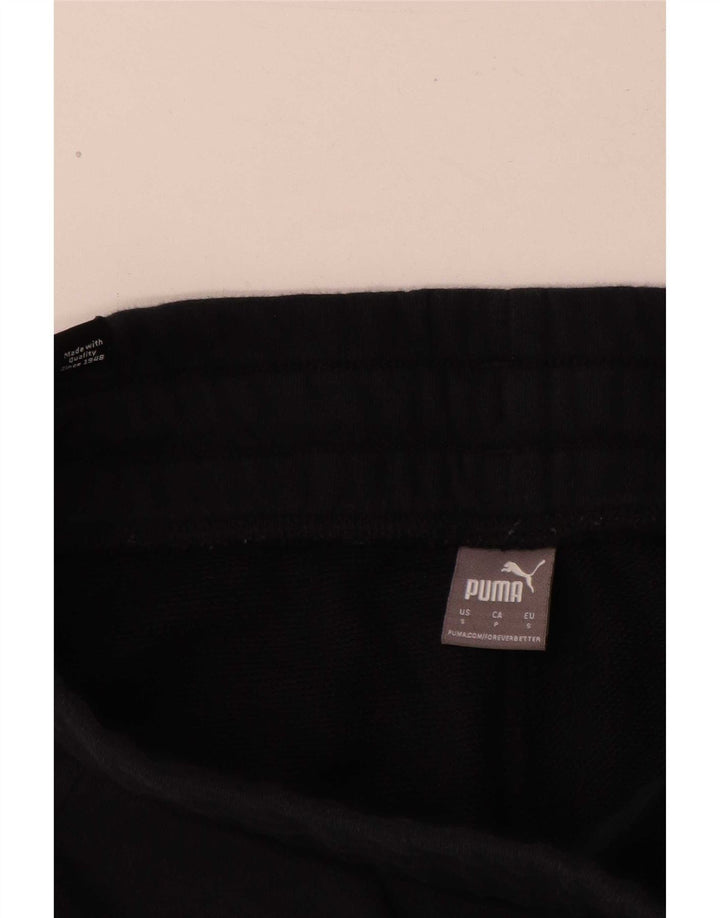 Puma Mens Graphic Tracksuit Trousers Joggers Small Black Cotton