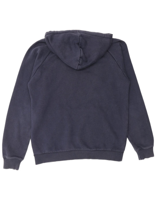 Adidas Mens Graphic Hoodie Jumper Medium Navy Blue Cotton