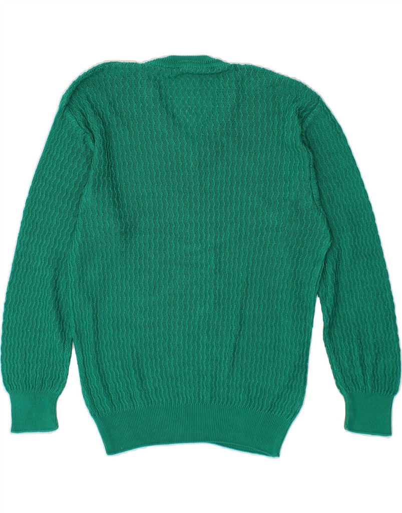 VINTAGE Mens V-Neck Jumper Sweater Small Green Vintage Vintage and Second-Hand Vintage from Messina Hembry 