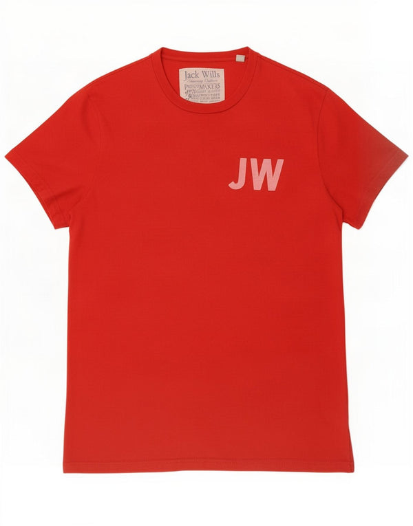 Jack Wills Mens Graphic T-Shirt Top Medium Red Cotton