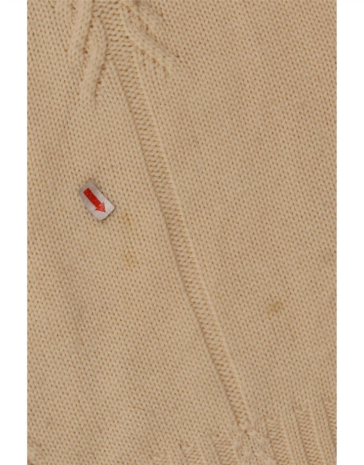 FRANCESCA Womens Roll Neck Jumper Sweater UK 16 Large Beige New Wool