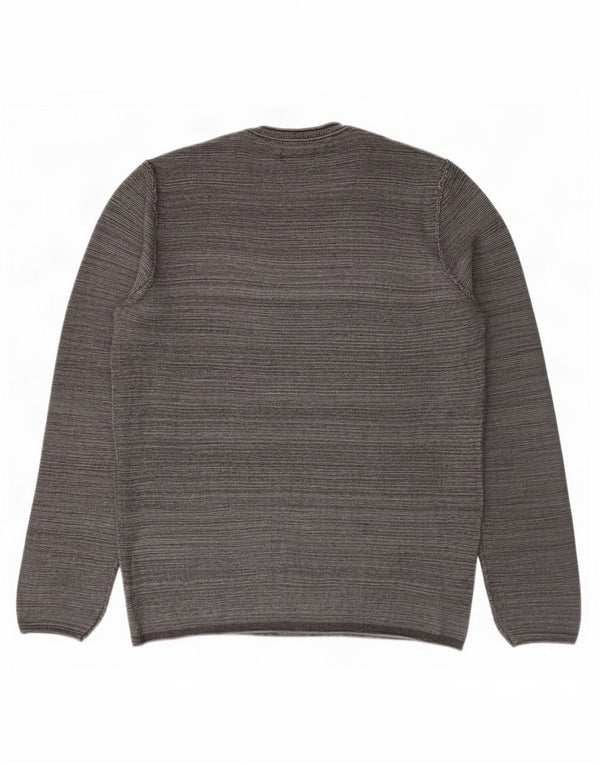 Jack & Jones Mens Crew Neck Jumper Sweater Small Grey Cotton