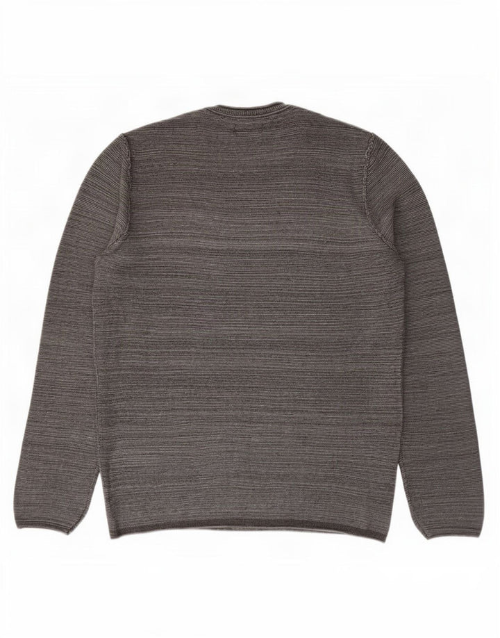 Jack & Jones Mens Crew Neck Jumper Sweater Small Grey Cotton
