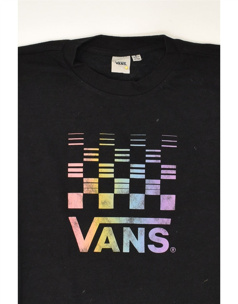 VANS Mens Graphic Sweatshirt Jumper Small Black | Vintage Vans | Thrift | Second-Hand Vans | Used Clothing | Messina Hembry 