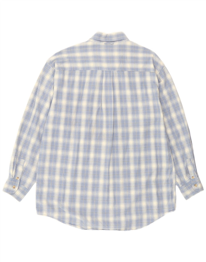 Timberland Mens Shirt Medium Blue Check Cotton