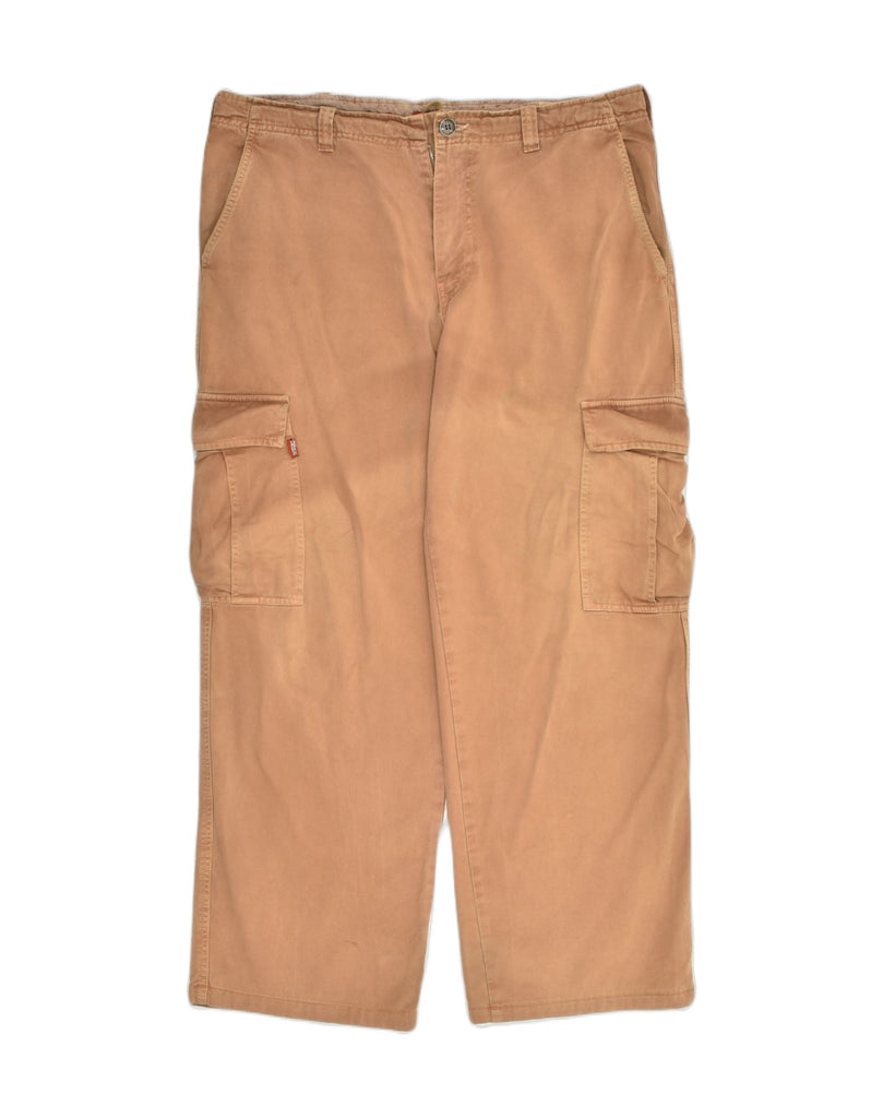 VINTAGE Mens Straight Cargo Trousers W40 L30  Brown Cotton | Vintage Vintage | Thrift | Second-Hand Vintage | Used Clothing | Messina Hembry 