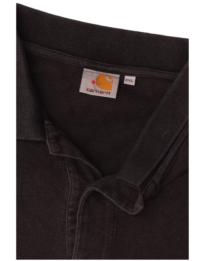 Carhartt Mens Polo Shirt 2XL Black Cotton