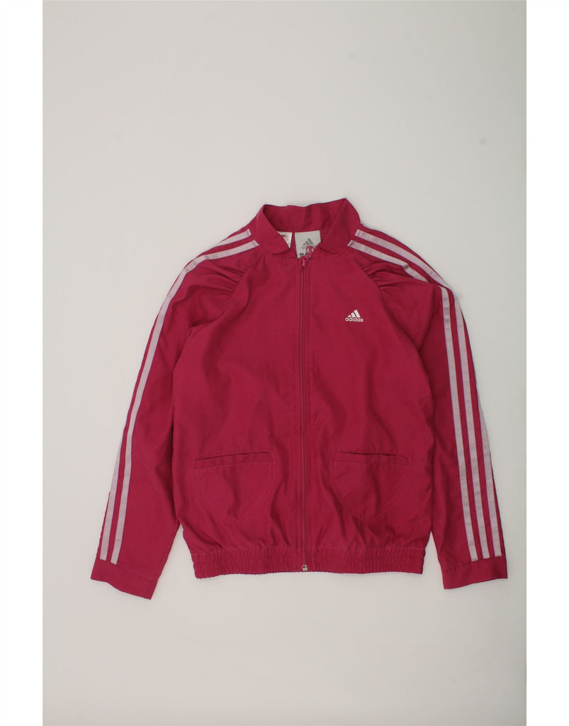 ADIDAS Girls Tracksuit Top Jacket 9-10 Years Pink Polyester | Vintage Adidas | Thrift | Second-Hand Adidas | Used Clothing | Messina Hembry 