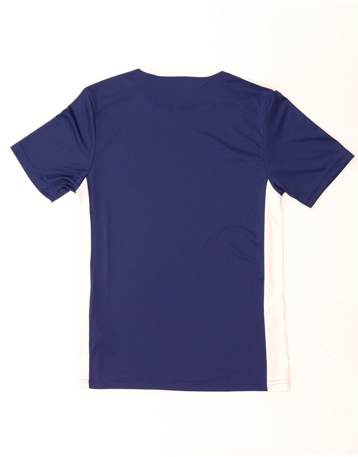Adidas Mens Aeroready T-Shirt Top Small Navy Blue Colourblock Polyester
