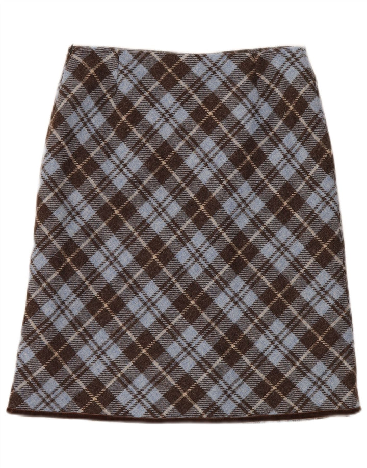 Boden Womens Straight Skirt UK 12 Medium W28 Brown Check