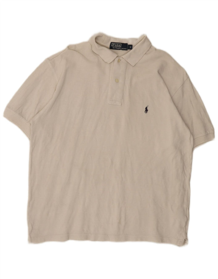 Polo Ralph Lauren Mens Polo Shirt Medium White Cotton